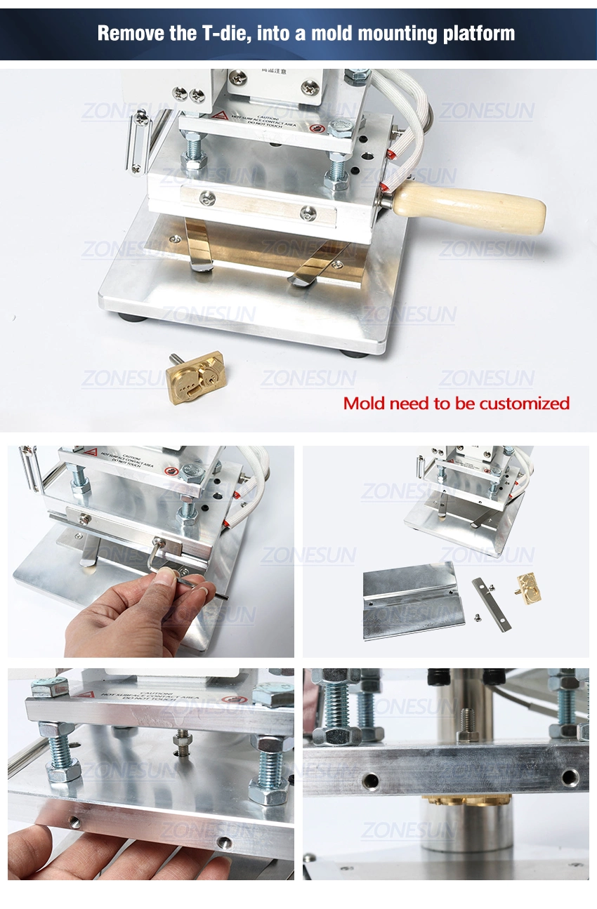 Zonesun Zs-100b Dual Use Hot Foil Stamping Machine Manual Bronzing Machine for PVC Card Leather Pencils Paper Stamping Machine