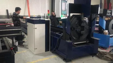 Máquina de corte plasma matel CNC para tubos circulares e quadrados